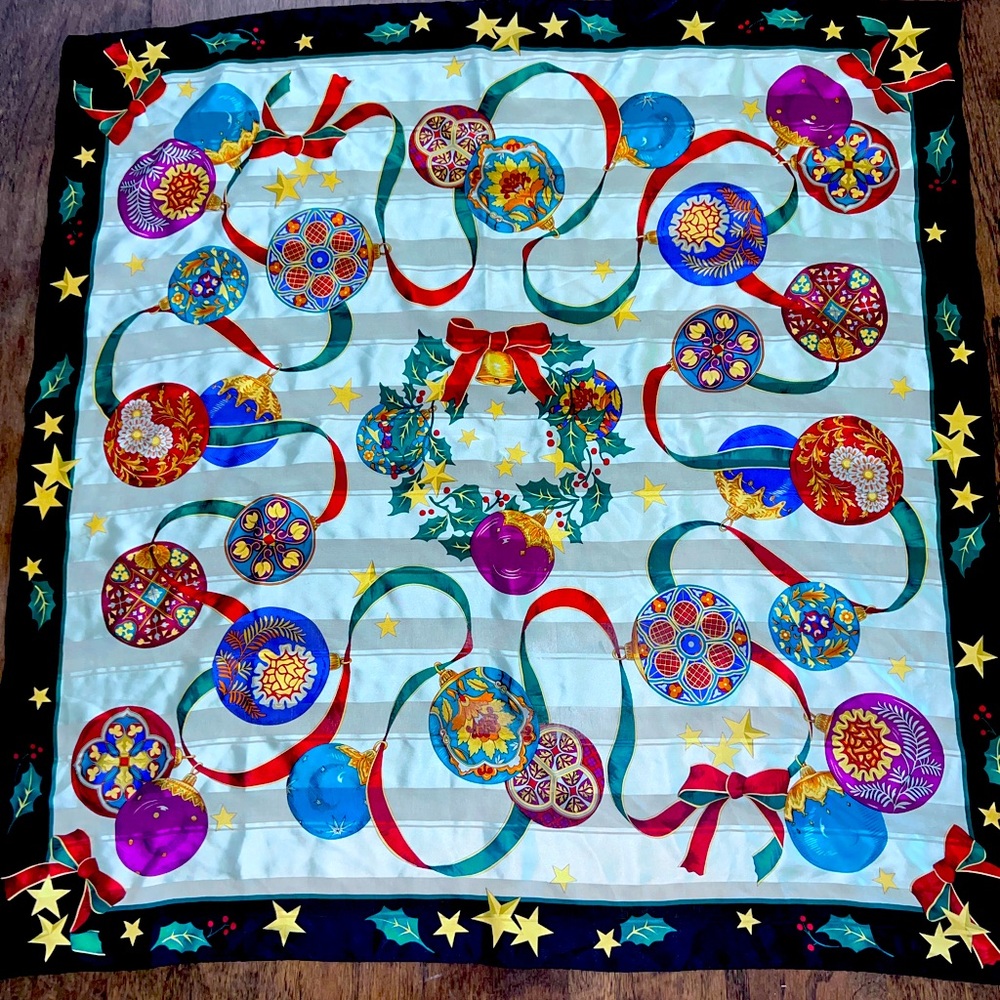 Silk Holiday scarf made for the Boston Museum of Fine Arts